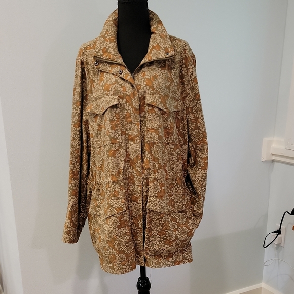 Land's End Utility Jacket Floral Women's 2x - Picture 1 of 6